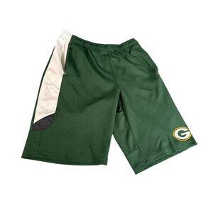 Green Bay Packers NFL Shorts Youth XL 14-16  Green Pockets Training Active